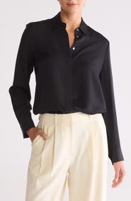 Theory Classic Menswear Silk Button-Up Shirt