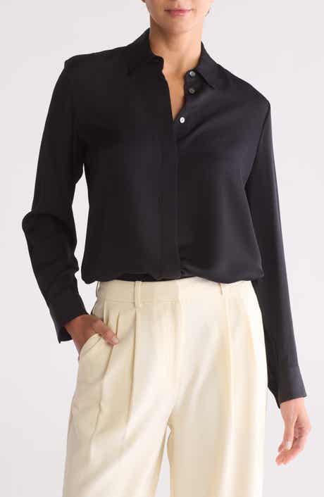 Theory Classic Menswear Silk Button-Up Shirt