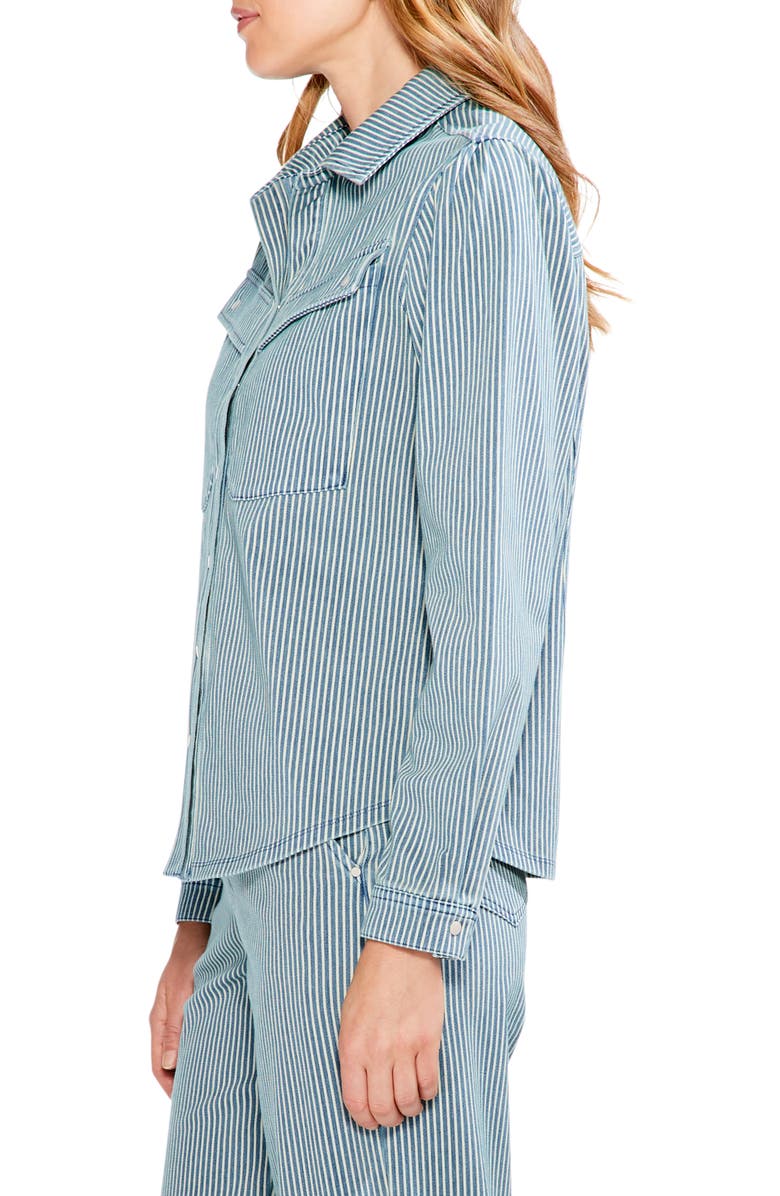 NIC+ZOE Railroad Stripe Shirt Jacket, Alternate, color,