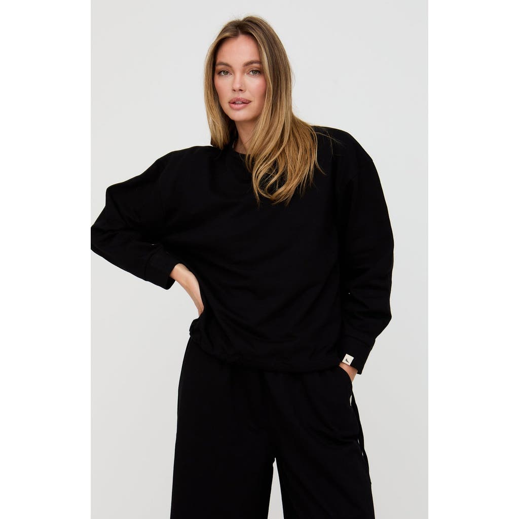 Turtledove London Organic Cotton Nel Sweatshirt In Black