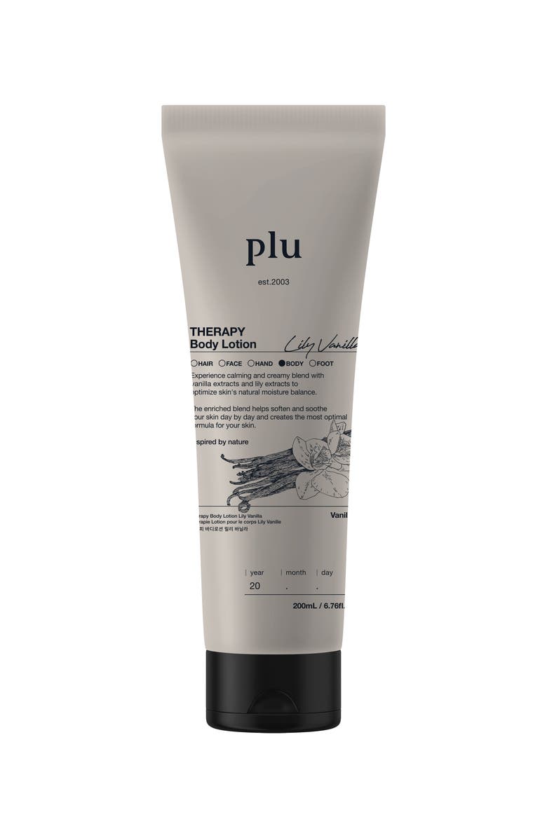 Plu Therapy Body Lotion Lily Vanilla, Main, color, NO COLOR