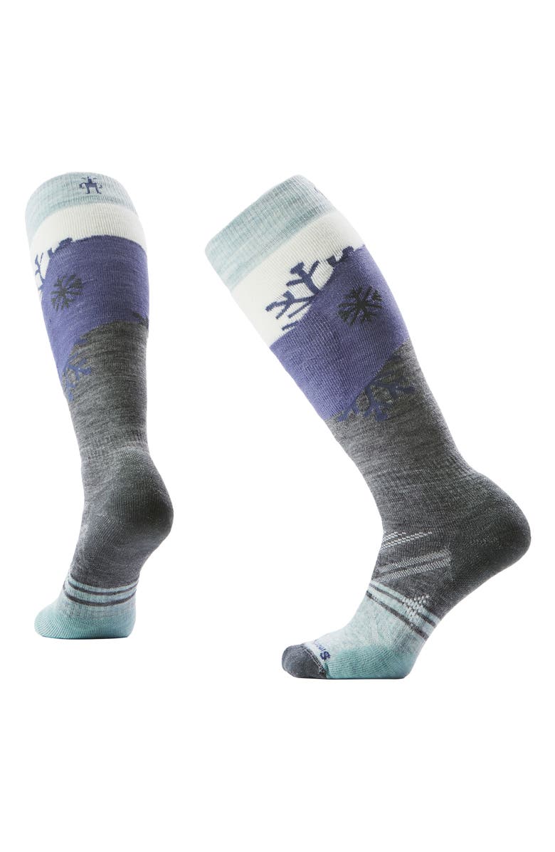 Smartwool Ski Snowpocalypse Pattern Full Cushion Wool Blend Over the Calf Socks, Main, color, 