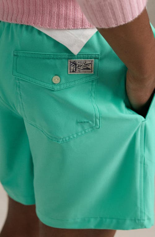 Polo Ralph Lauren Short De Bain En Polyester Mélangé Recyclé In Sunset Green