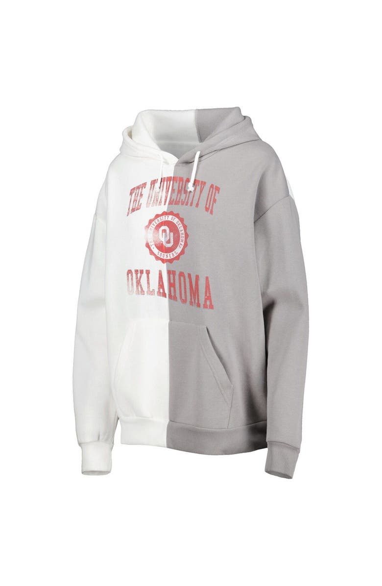 GAMEDAY COUTURE Women's Gameday Couture Gray/White Oklahoma Sooners Split Pullover Hoodie, Alternate, color, White