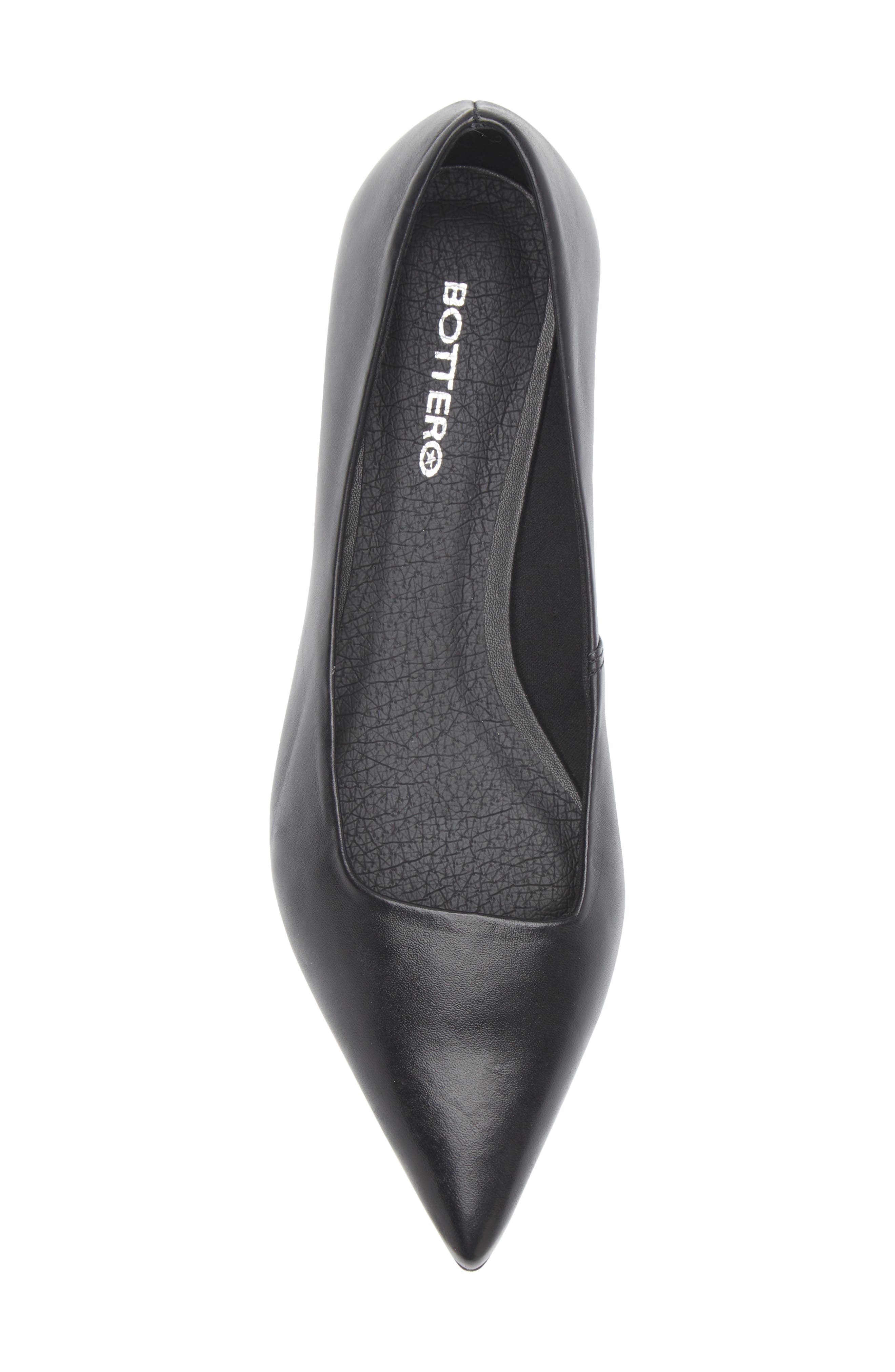 Bottero Alessandra Pointed Toe Ballet Flat, Alternate, color, Preto