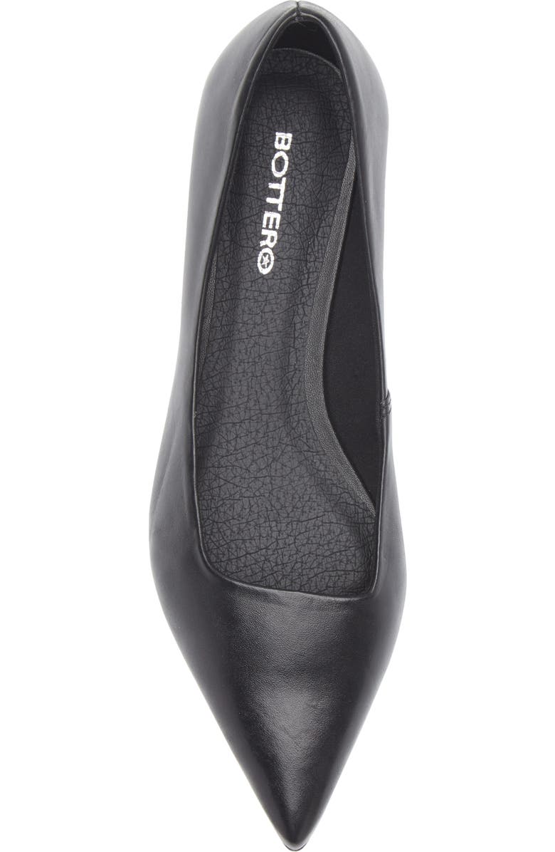 Bottero Alessandra Pointed Toe Ballet Flat, Alternate, color, Preto