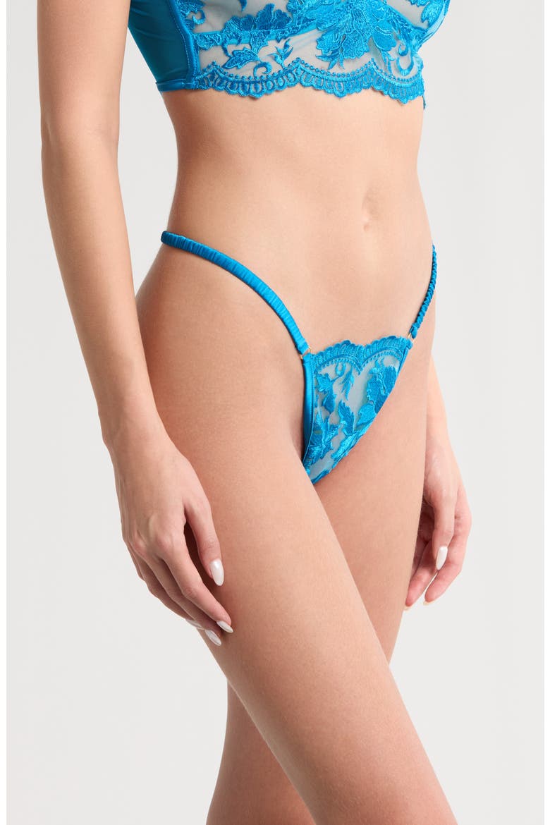 Embroidered G-String, Alternate, color, BLUE