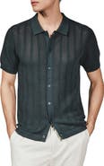 7 Diamonds Kellan Knit Short Sleeve Button-Up Shirt