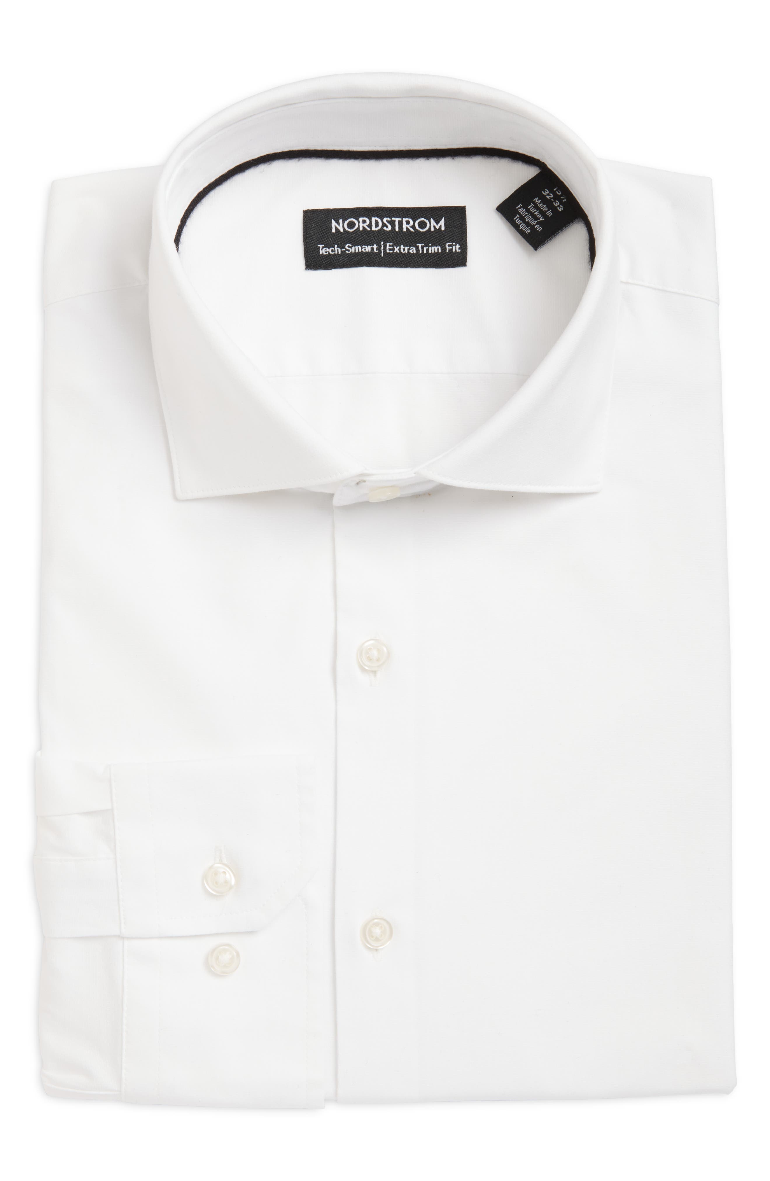 nordstrom extra trim fit dress shirt Nordstrom Extra Trim Fit Neat Non-Iron Cotton Dress Shirt