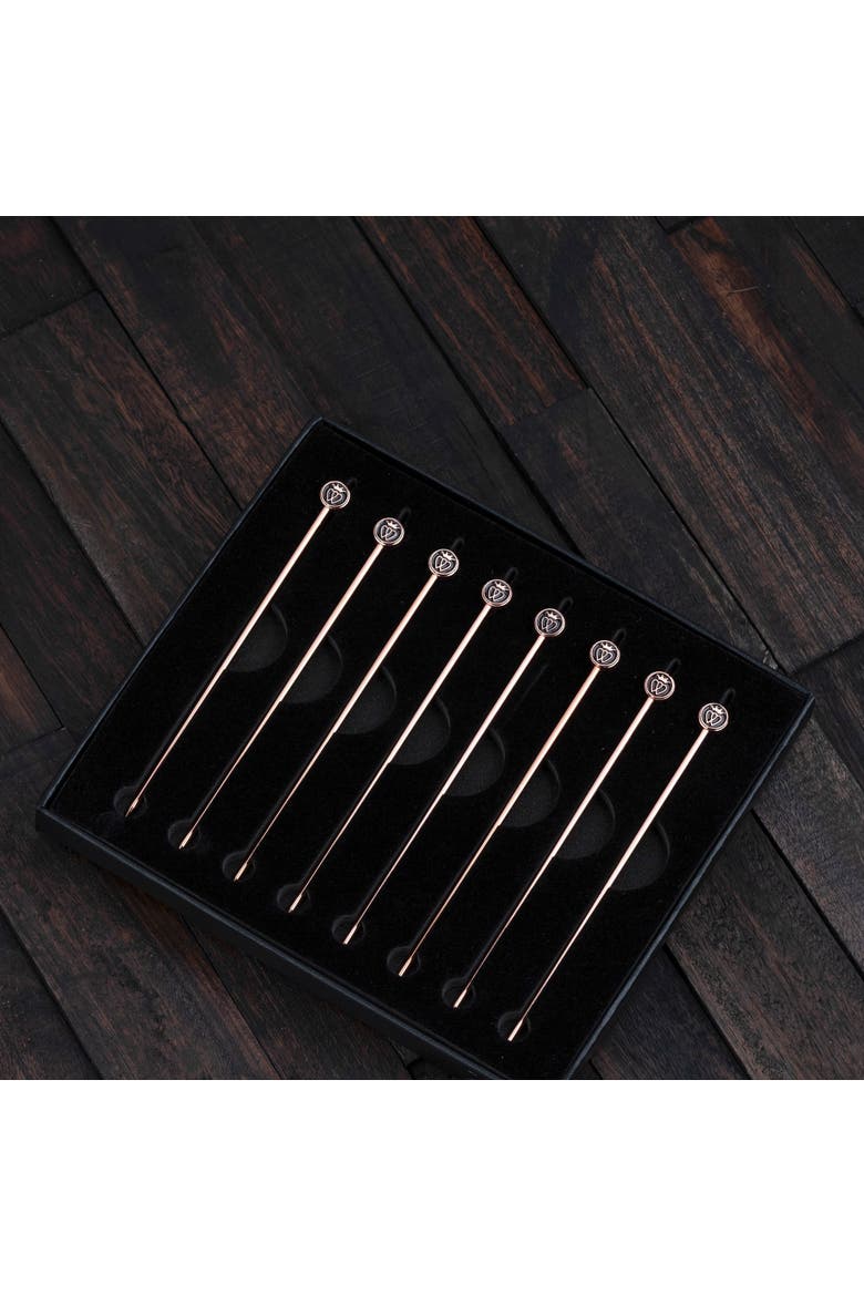 Luckenbooth 8-Pack XL-Cocktail Picks, Alternate, color, Copper