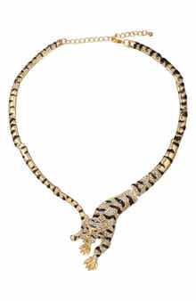 EYE CANDY LOS ANGELES Jumping Leopard Collar Necklace