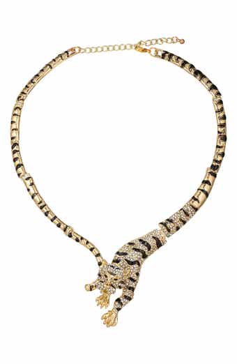 EYE CANDY LOS ANGELES Jumping Leopard Collar Necklace