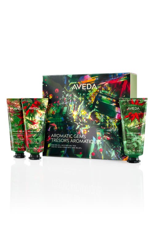 Aveda Aromatic Gems: Hand Relief Moisturizing Trio Gift Set $33 Value In Transparent