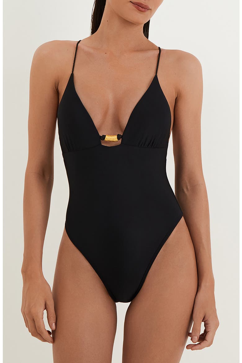 Stacy One-Piece Swimsuit, Main, color, BLACK