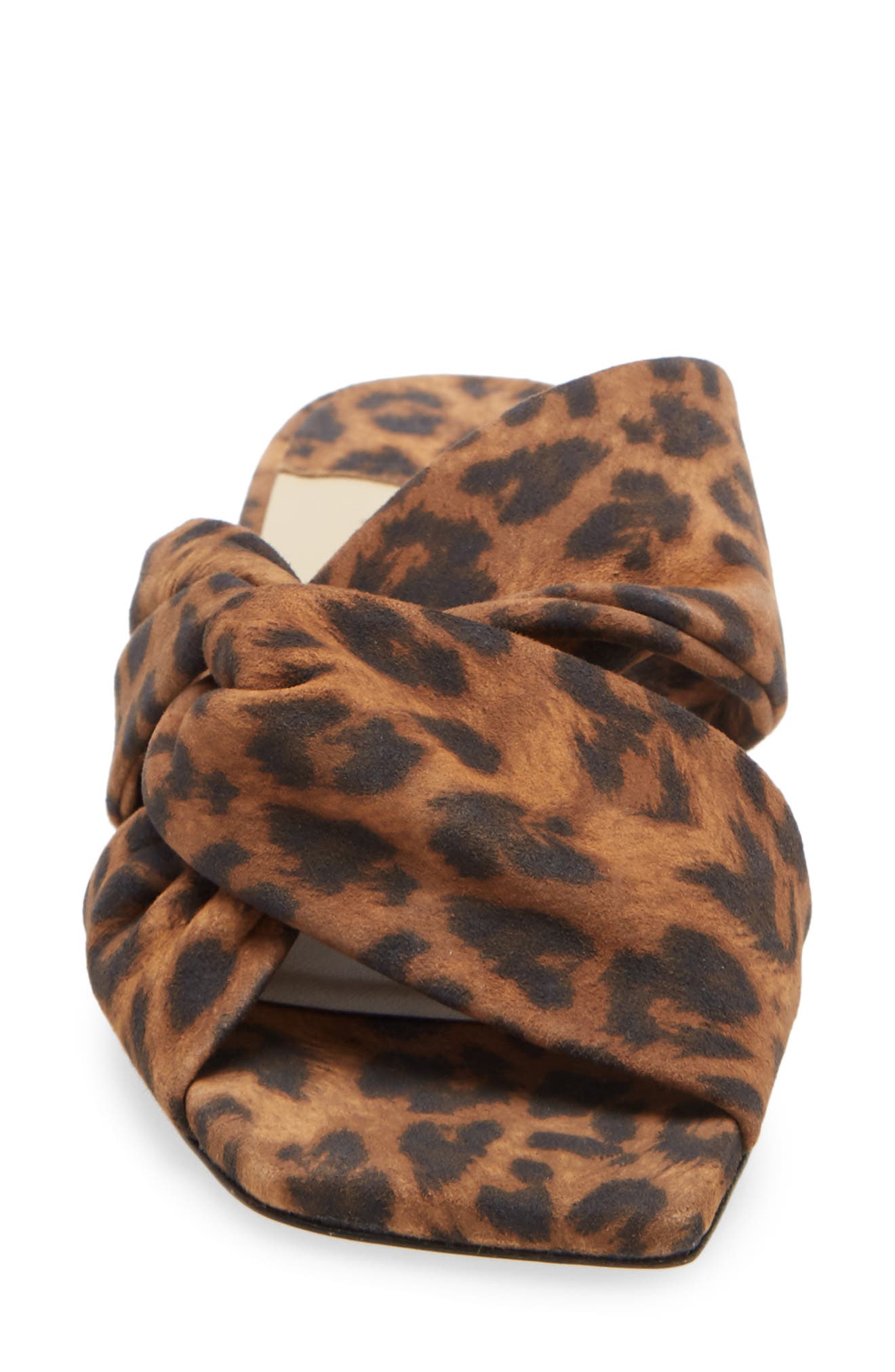 Jimmy Choo Narisa Leopard Print Twist Slide Sandal, Alternate, color, 