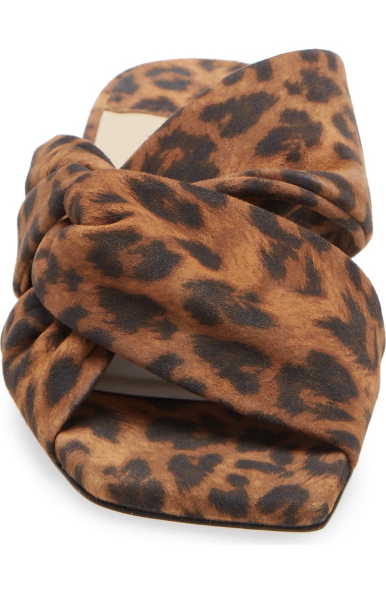 Jimmy Choo Narisa Leopard Print Twist Slide Sandal, Alternate, color,