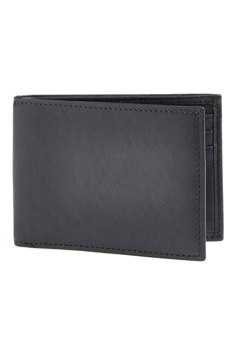 Small Bifold Wallet, Main, color, BLACK
