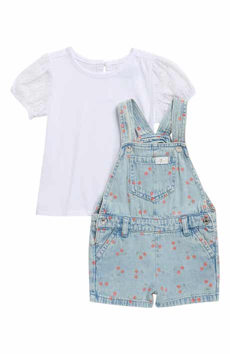 7 For All Mankind Printed Shortall & T-Shirt Set