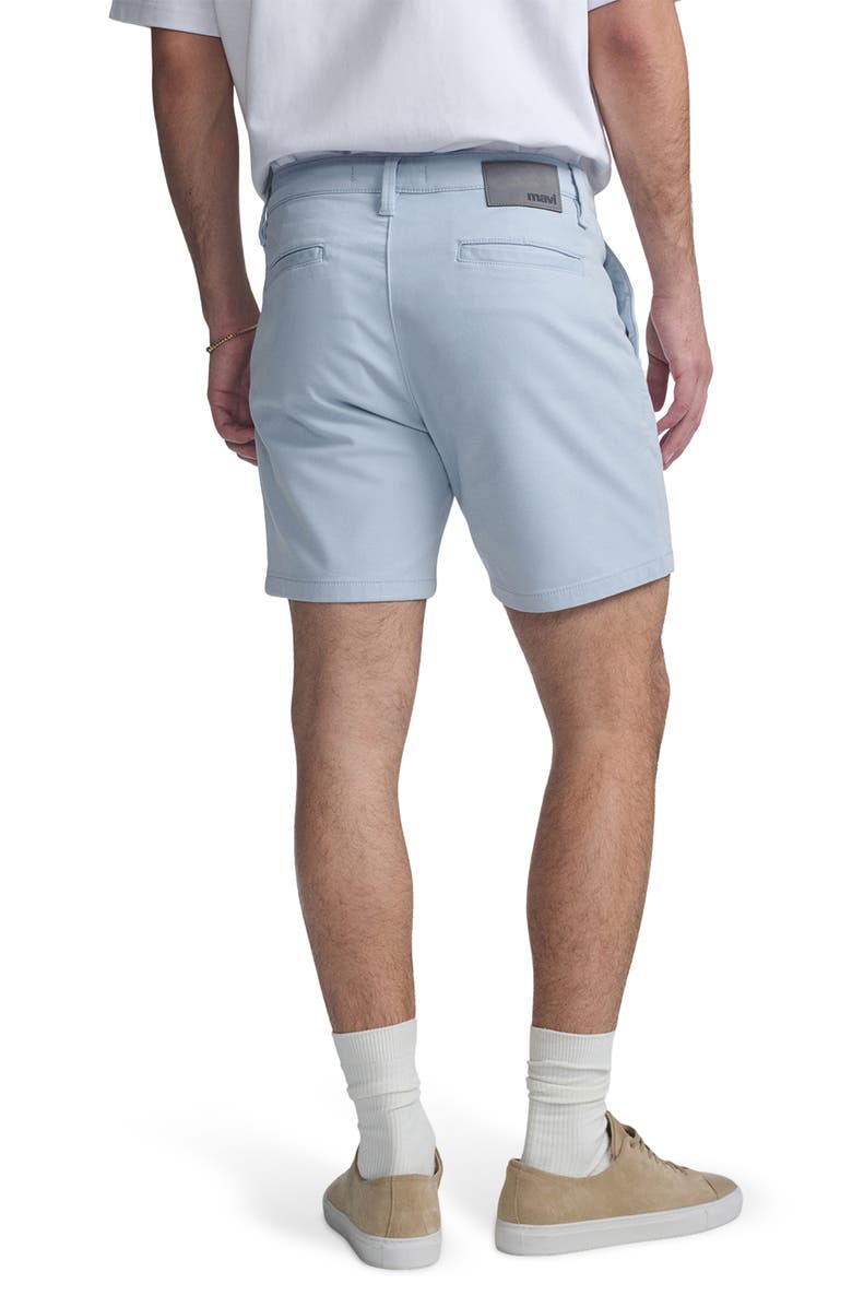 Mavi Jeans Nate Flat Front Stretch Twill Shorts, Alternate, color, Ice Blue Athletic