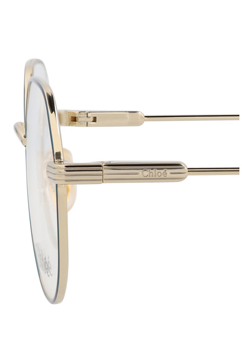 48mm Small Round Optical Glasses, Alternate, color, GOLD GOLD TRANSPARENT