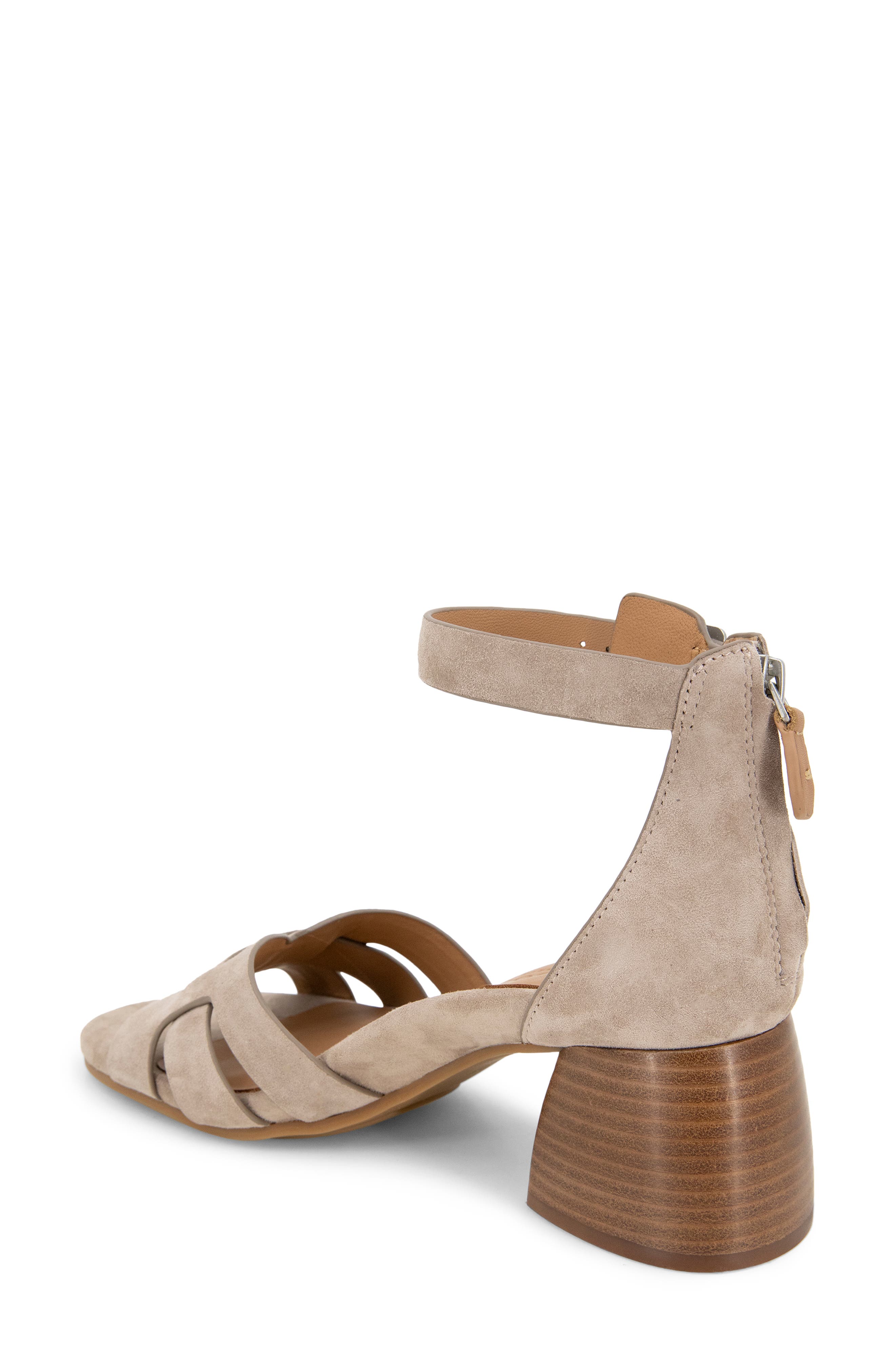 Gentle Souls Myla Ankle Strap Sandal, Alternate, color, Mushroom Suede