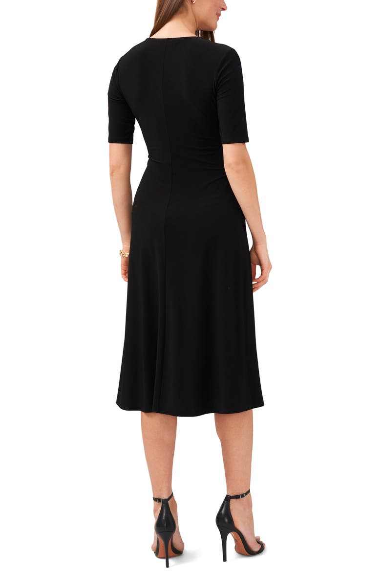 V-Neck Dress, Alternate, color, BLACK