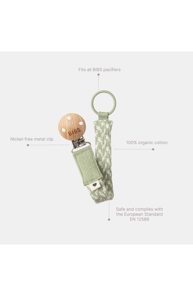 BIBS Organic Cotton Bandanas & Pacifier Clip Set, Alternate, color, Sand/ Ivory