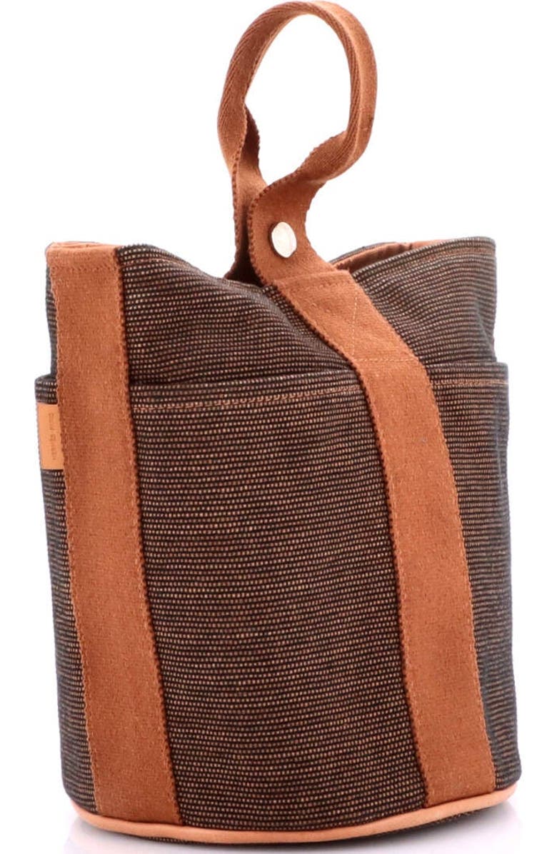 Pre-Owned Hermes Saxo Handbag Toile PM, Alternate, color, Gold