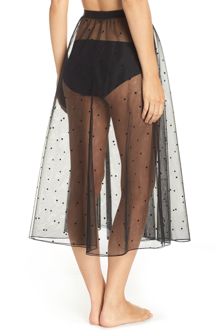 x Atlantic-Pacific Dot Mesh Half Slip, Alternate, color, BLACK/ BLACK DOT