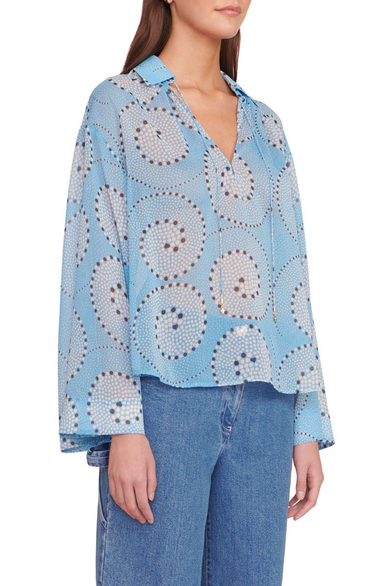 STAUD Marissa Swirl Print Long Sleeve Top, Alternate, color,