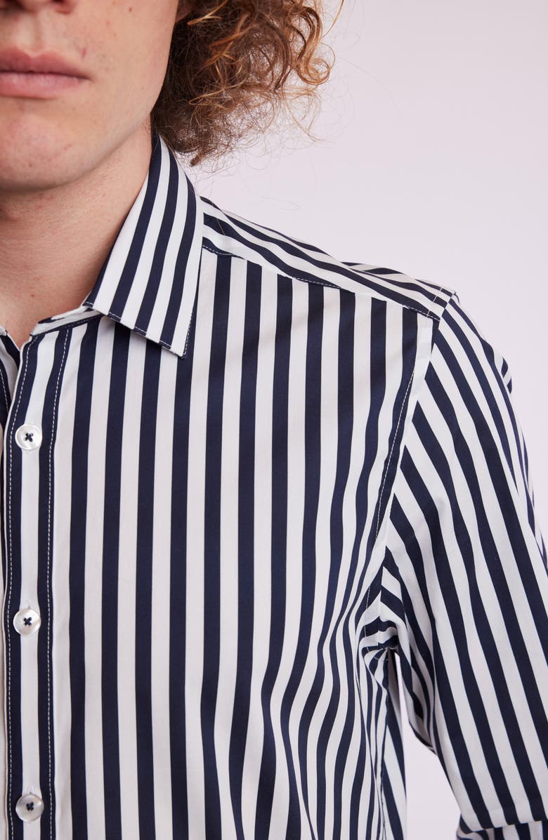 PAISLEY & GRAY Samuel Stripe Stretch Cotton Dress Shirt, Alternate, color, 