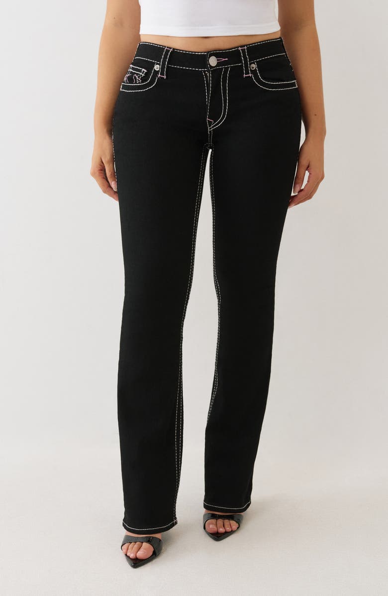True Religion Becca Big T Mid Rise Bootcut Jeans, Main, color, Black Rinse