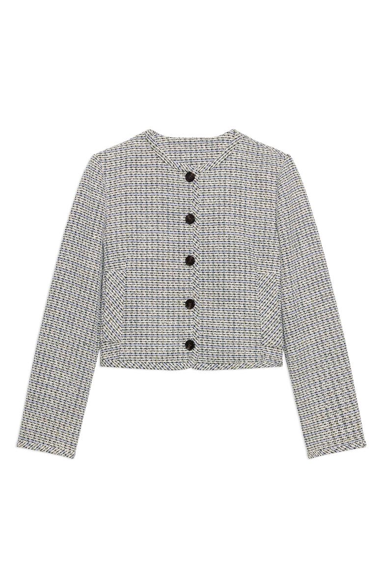 Theory Stripe Crop Jacket, Alternate, color, Lavender Multi