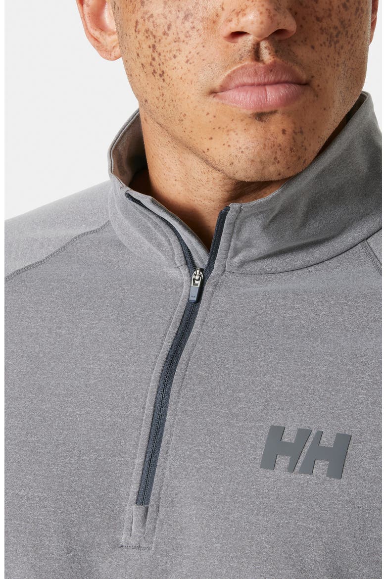 Tyri Half Zip Pullover, Alternate, color, EBONY MELANGE