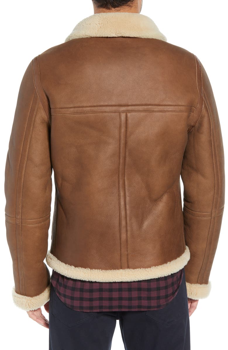 Vince Reversible Genuine Shearling Jacket, Alternate, color, 