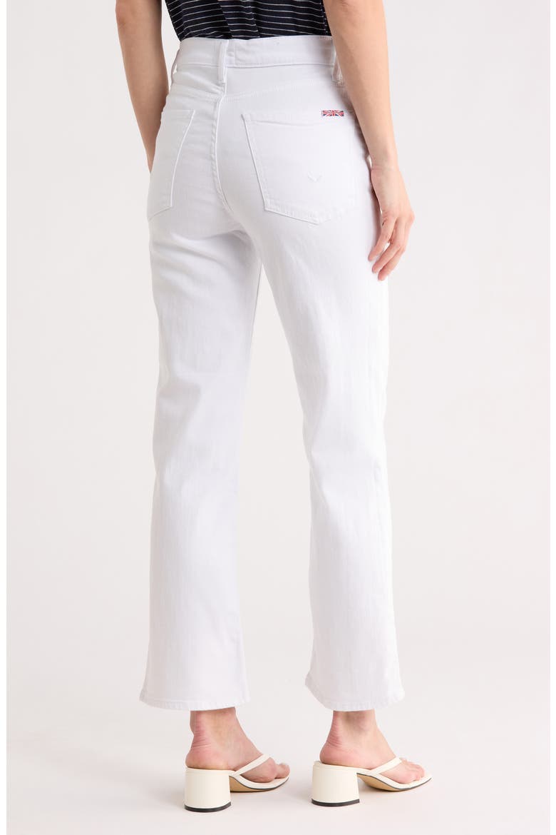 Noa High Waist Ankle Straight Leg Jeans, Alternate, color, WHITE