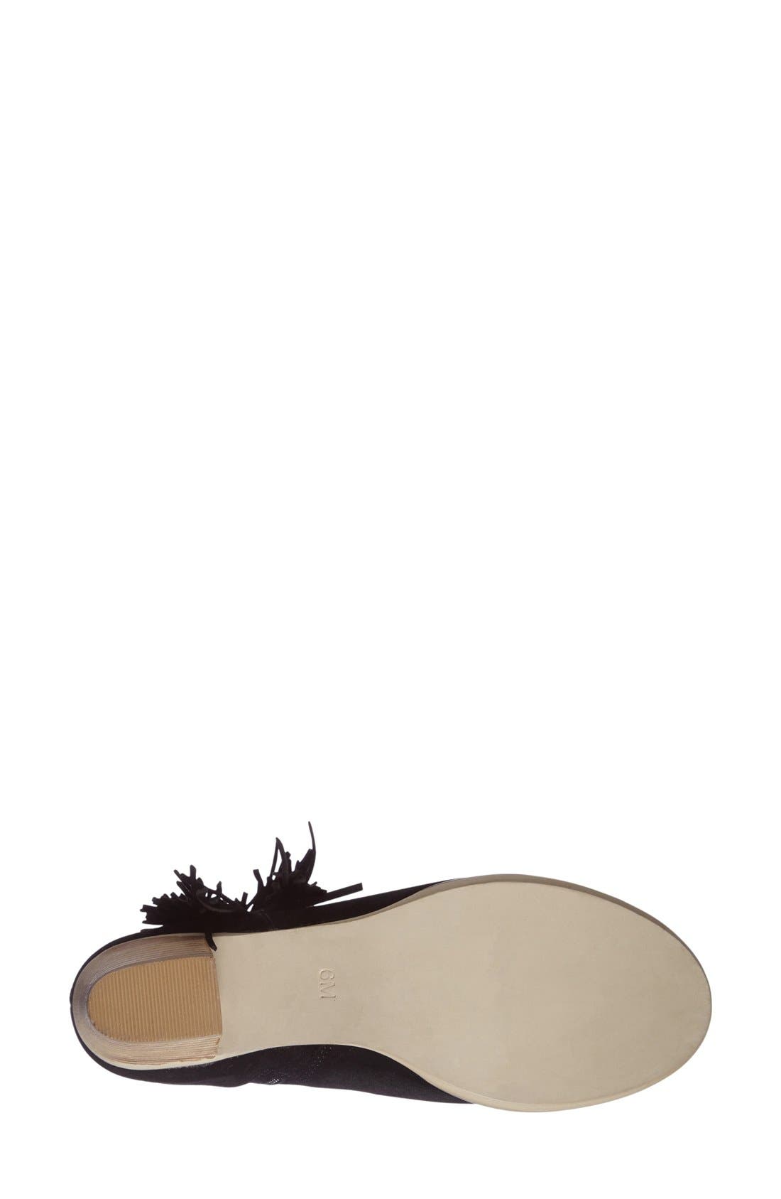 'Estrella' Fringe Boot, Alternate, color, BLACK