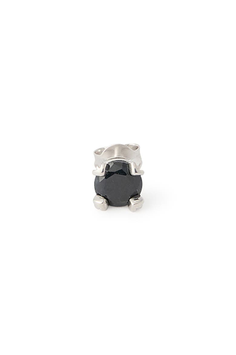 Arrow Black Lab Grown Diamond Single Stud Earring, Alternate, color, SILVER