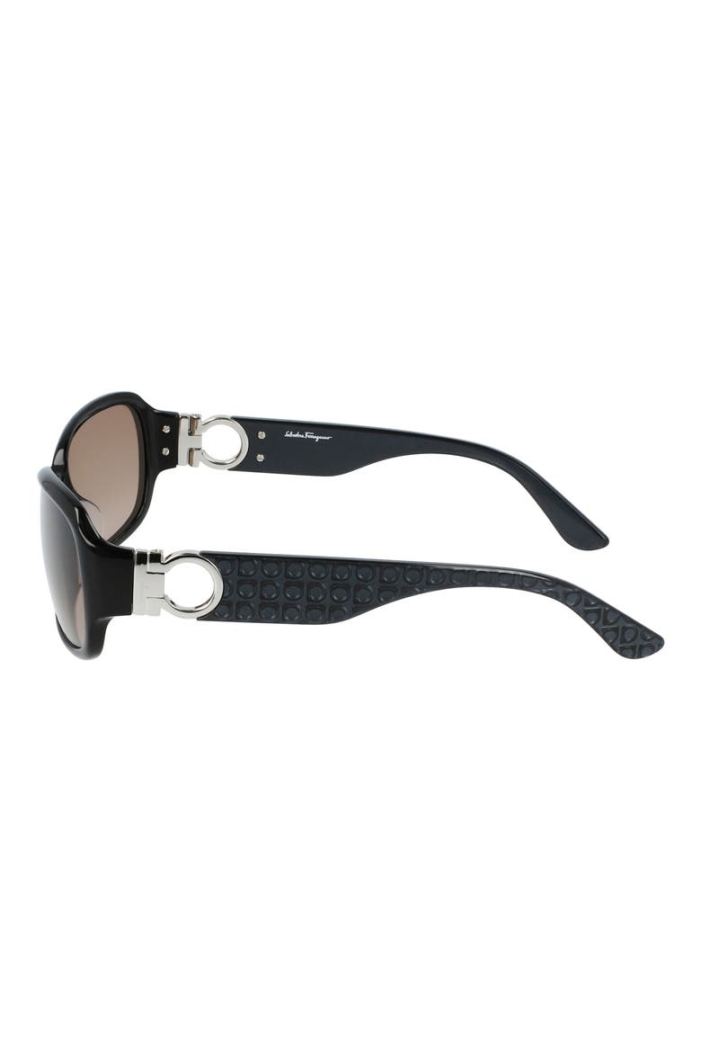 Salvatore Ferragamo Special Fit Sunglasses, Alternate, color, BLACK/ GREY GRADIENT