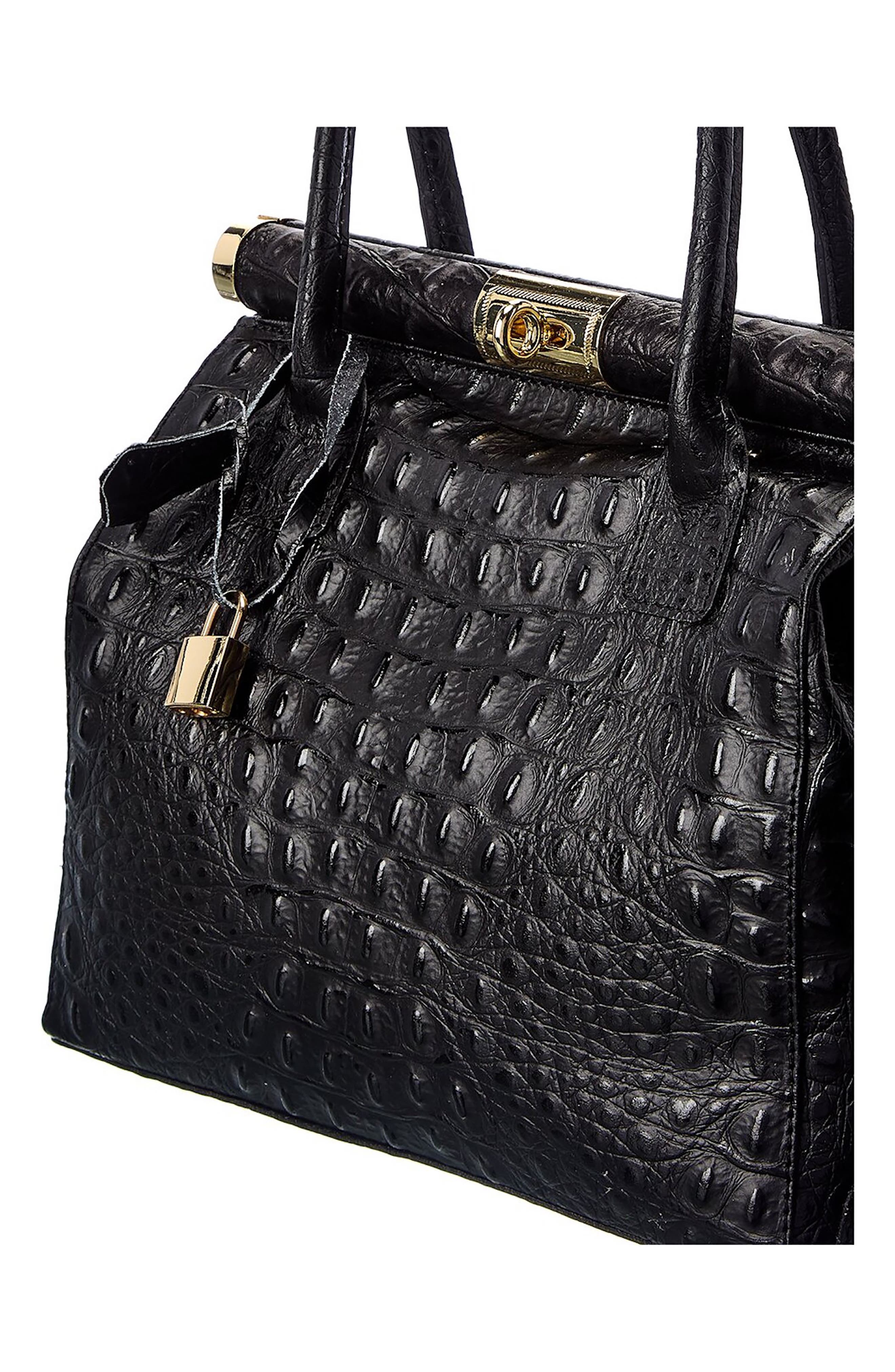 Persaman New York Croc Embossed Tote Bag, Alternate, color, 