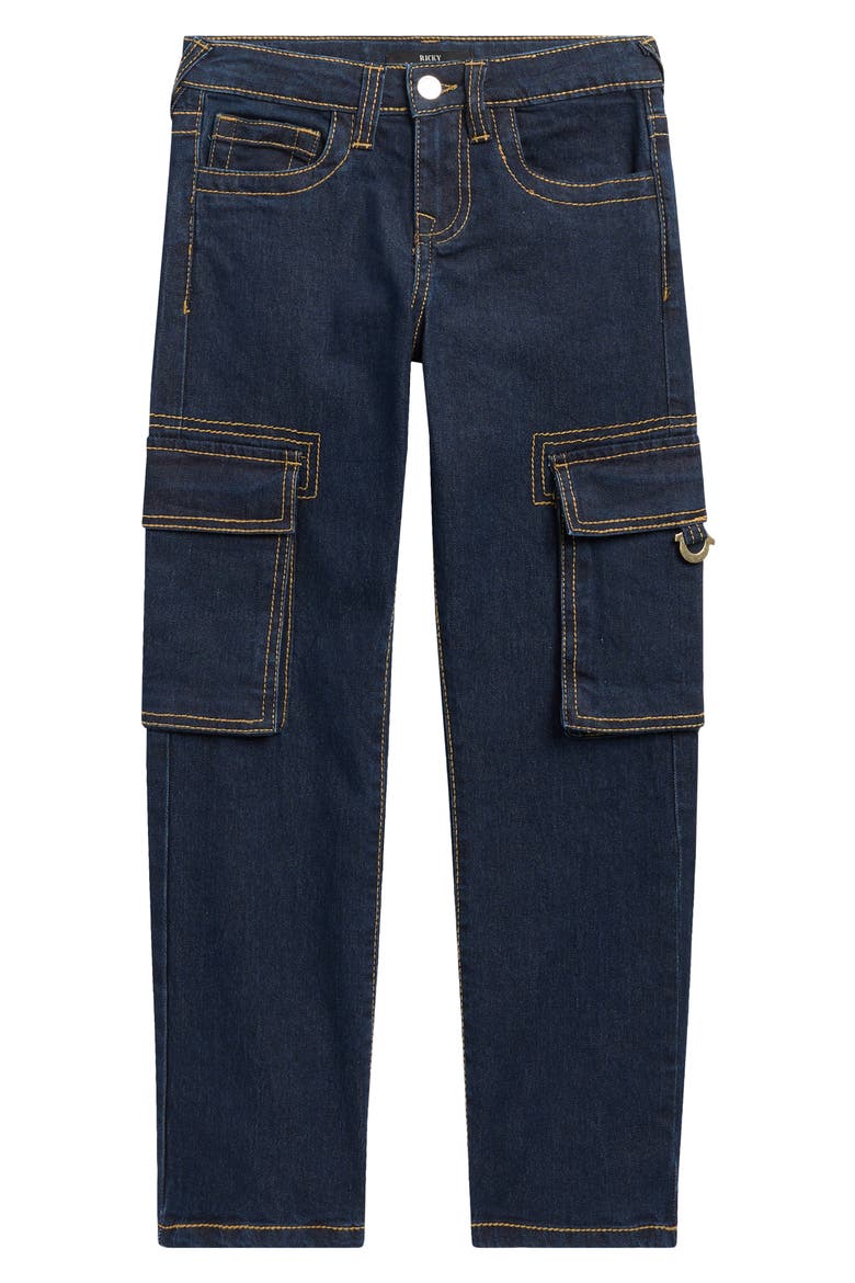Kids' Cargo Jeans, Main, color, DEEP BLUE