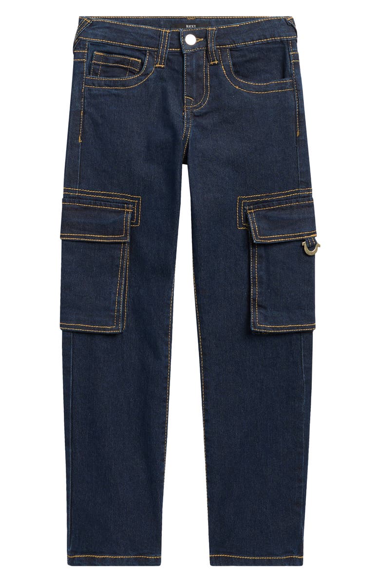 True Religion Kids' Cargo Jeans, Main, color, Deep Blue