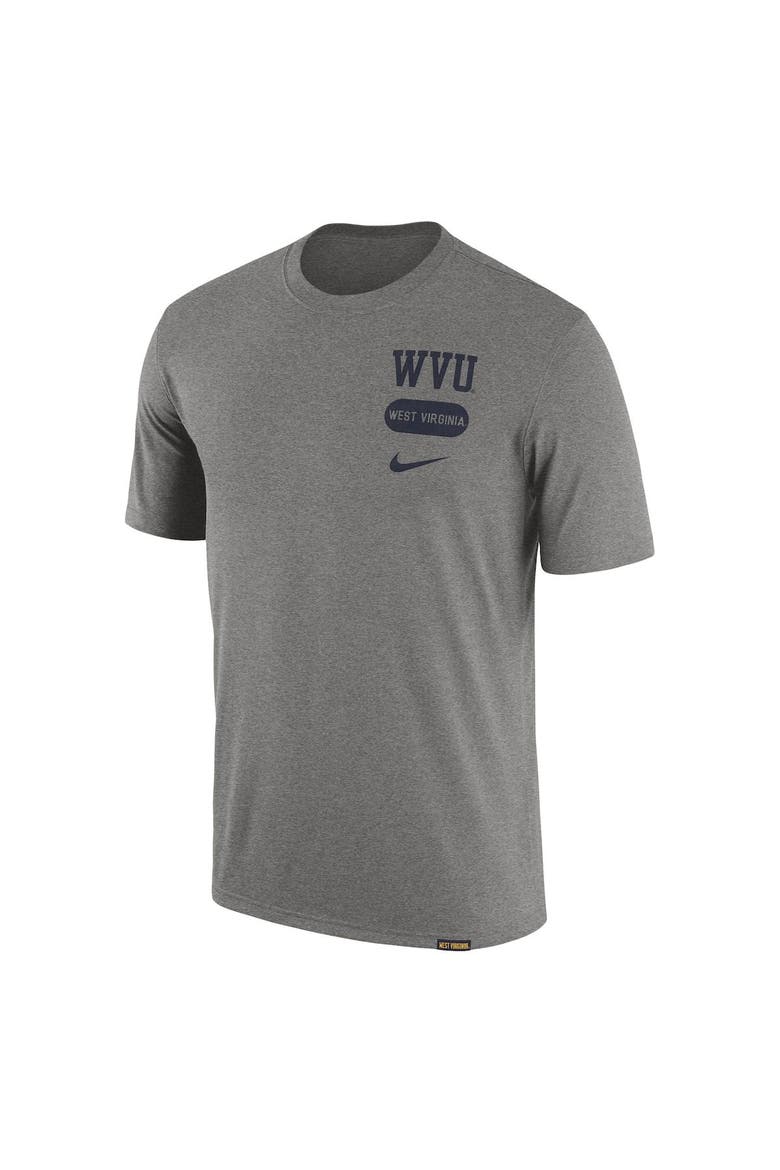Men's Nike Heather Gray West Virginia Mountaineers Campus Letterman Tri-Blend T-Shirt, Alternate, color, Heather Gray