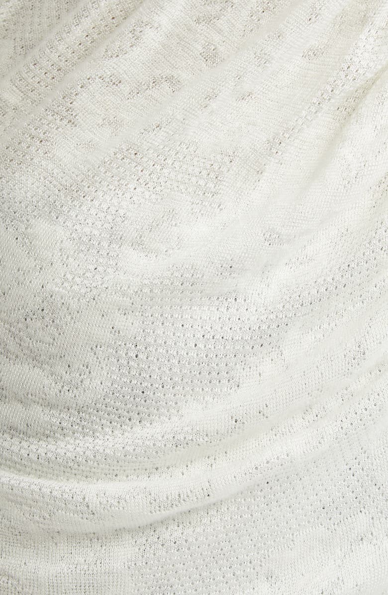 BITE Studios Chalet Ruched Semisheer Floral Lace Top, Alternate, color, Off-White 0001