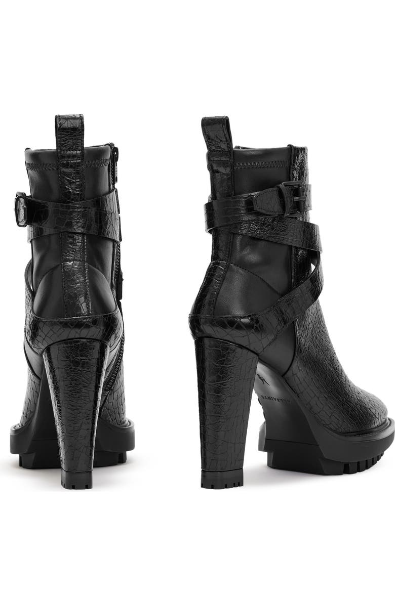 AllSaints Havana Croc Embossed Boot, Alternate, color,