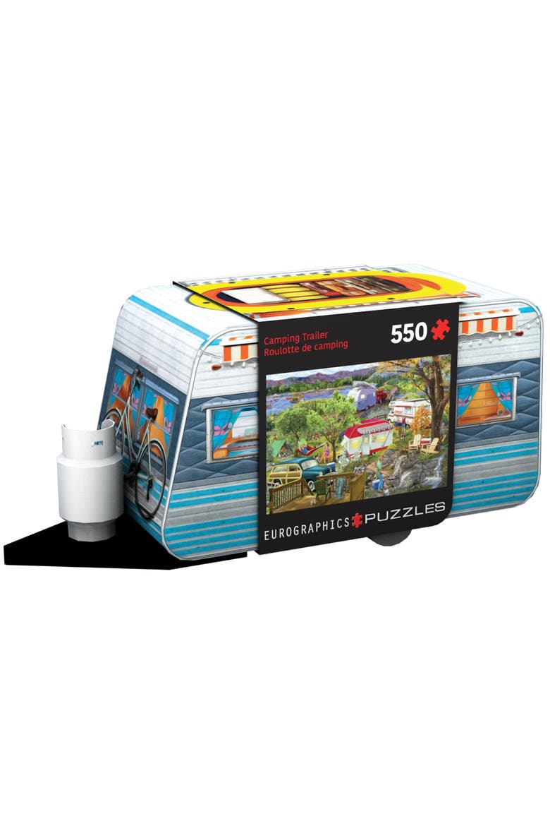 Camping Trailer Tin  550 Piece Puzzle, Main, color, Multicolored