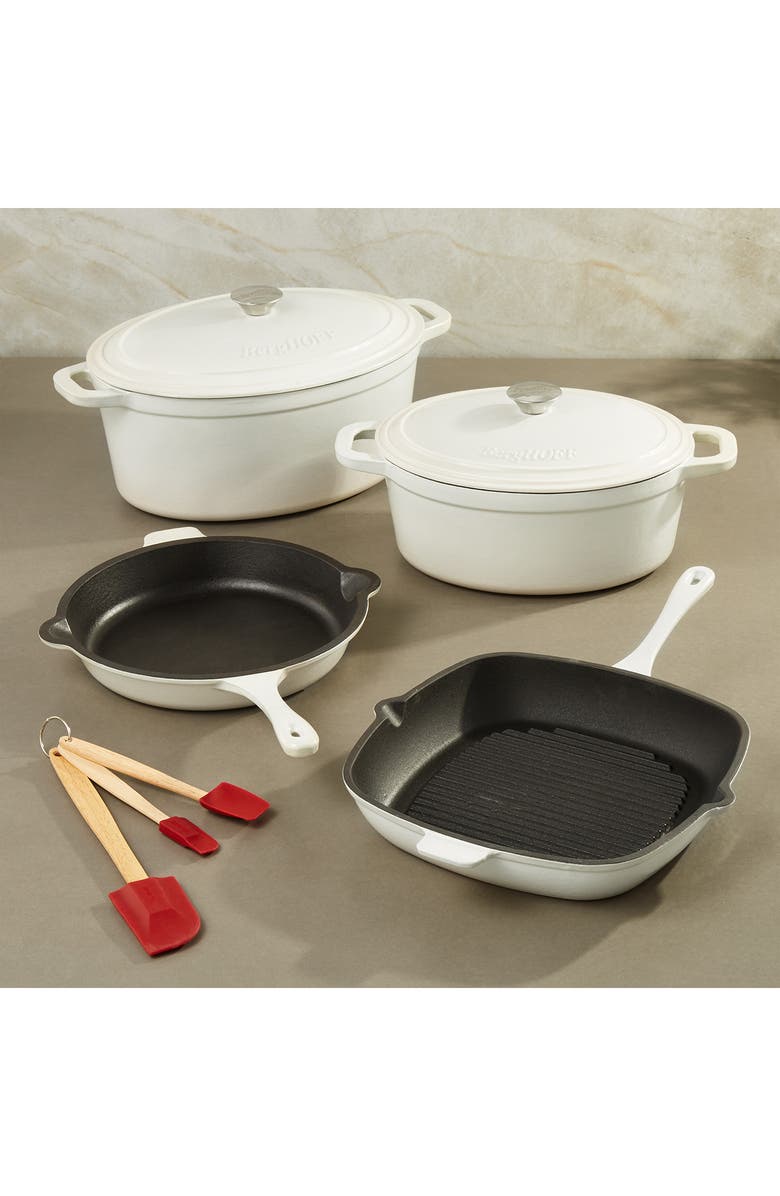 BergHOFF Neo Cast Iron 9-Piece Cookware Set, Alternate, color, White