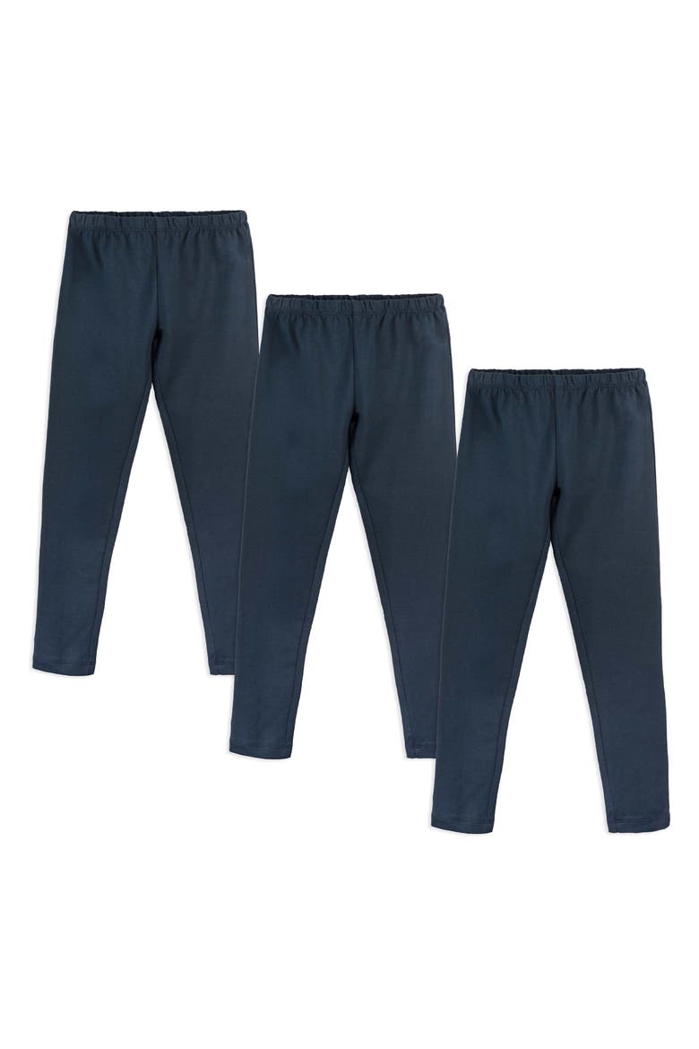Organic Cotton Leggings 3-pk, Main, color, Navy