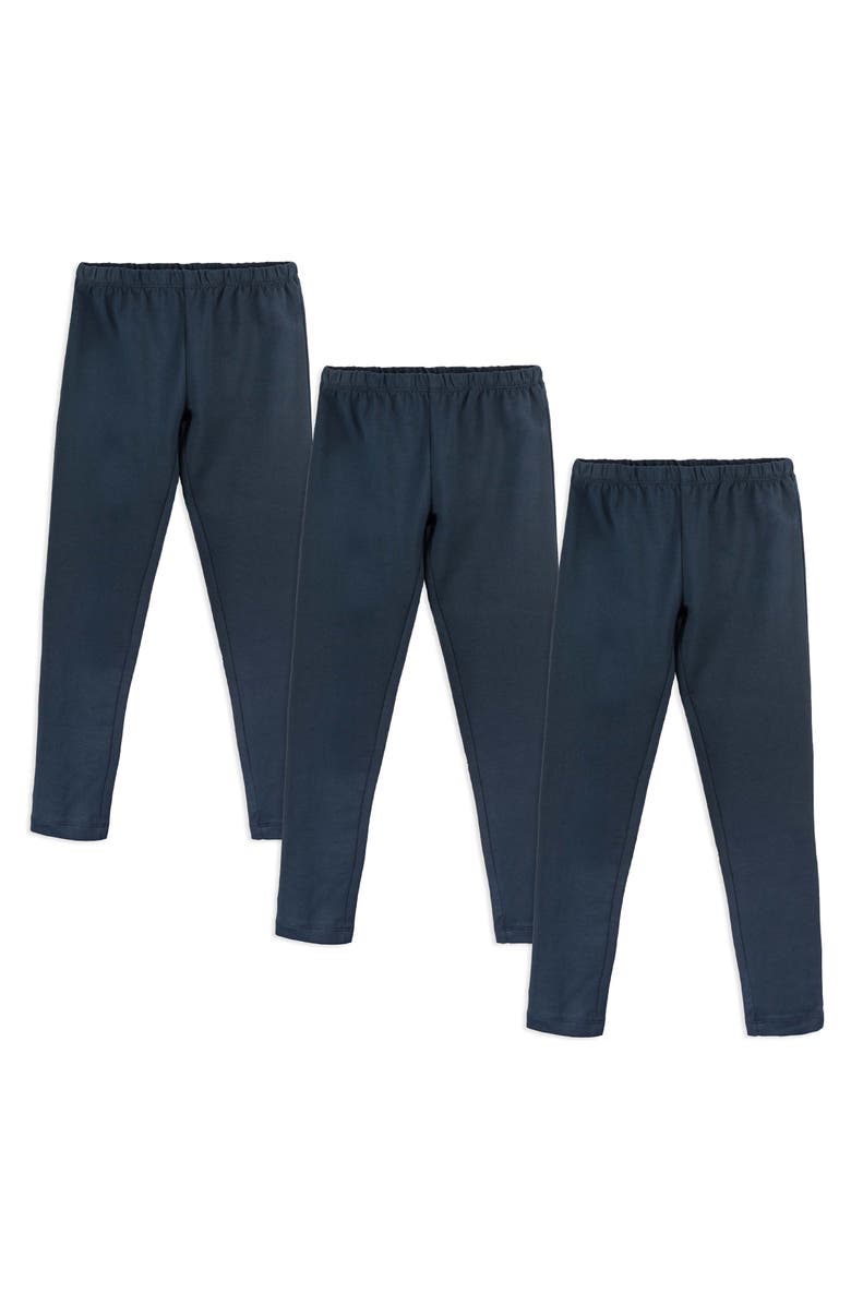 Mightly Organic Cotton Leggings 3-pk, Main, color, Navy