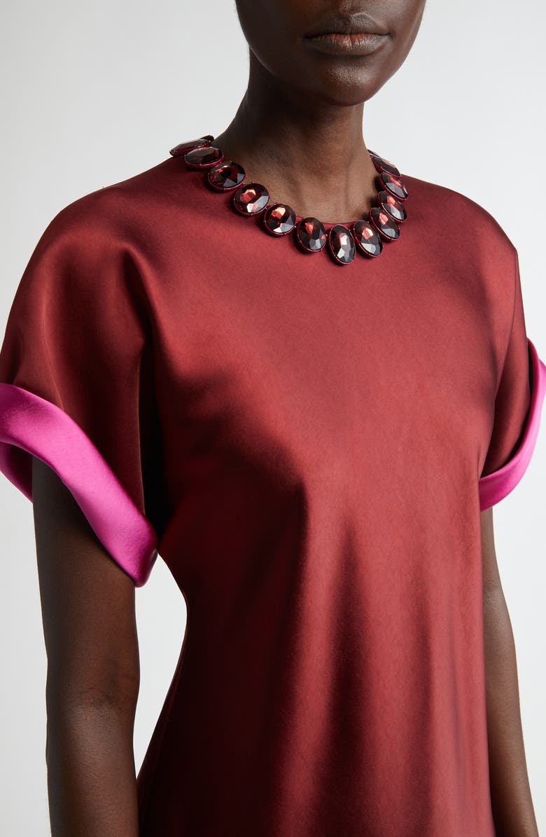 Carolina Herrera Oval Crystal Necklace, Alternate, color, 